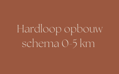 Hardloop schema